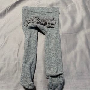 Gap Grey Ruffle Bottom Tights